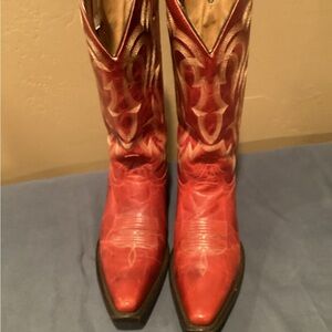 Elegant Red Heeled Western Boots